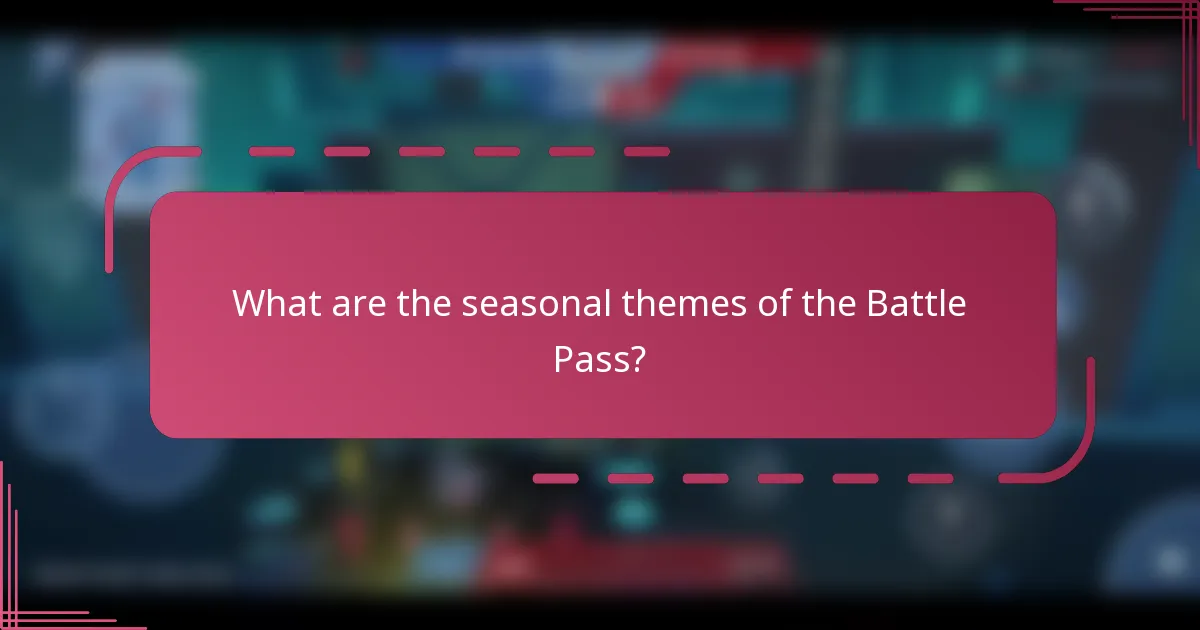 What are the seasonal themes of the Battle Pass?