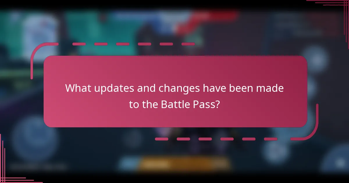 What updates and changes have been made to the Battle Pass?